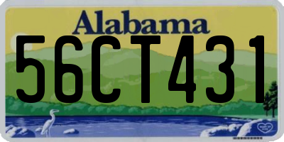 AL license plate 56CT431