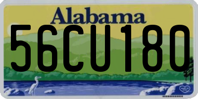 AL license plate 56CU180