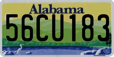 AL license plate 56CU183