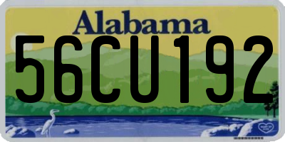 AL license plate 56CU192