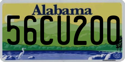 AL license plate 56CU200