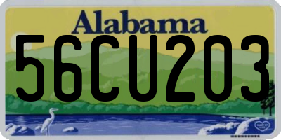 AL license plate 56CU203