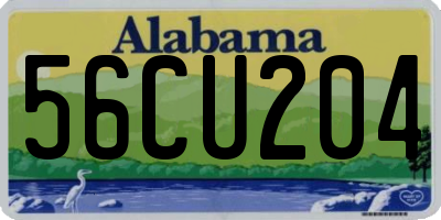 AL license plate 56CU204