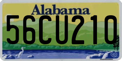 AL license plate 56CU210