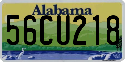 AL license plate 56CU218