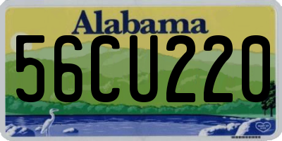 AL license plate 56CU220