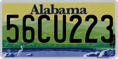 AL license plate 56CU223