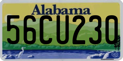 AL license plate 56CU230
