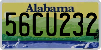 AL license plate 56CU232