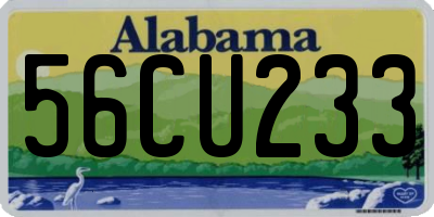 AL license plate 56CU233