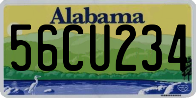 AL license plate 56CU234