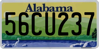AL license plate 56CU237