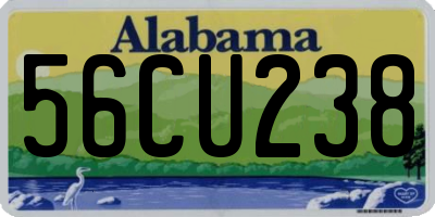 AL license plate 56CU238