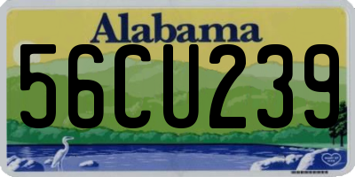 AL license plate 56CU239