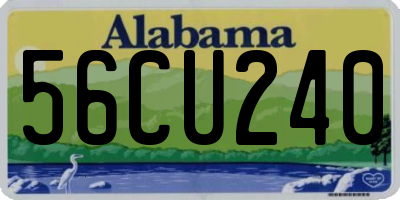 AL license plate 56CU240