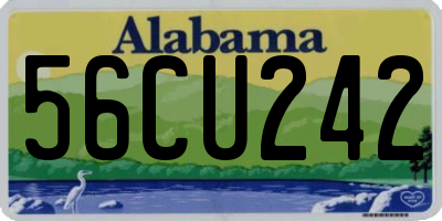 AL license plate 56CU242