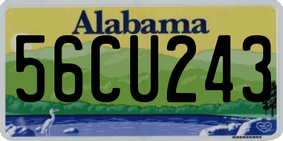 AL license plate 56CU243