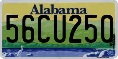 AL license plate 56CU250