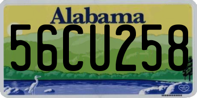 AL license plate 56CU258
