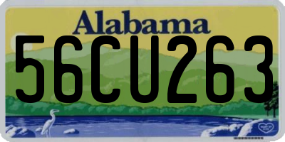 AL license plate 56CU263