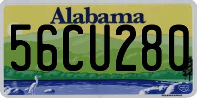AL license plate 56CU280