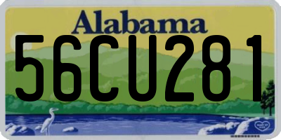 AL license plate 56CU281