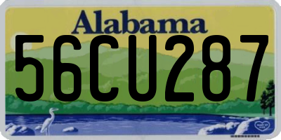 AL license plate 56CU287