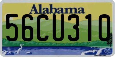 AL license plate 56CU310