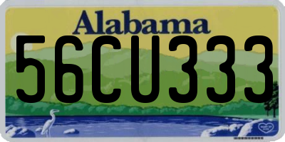 AL license plate 56CU333