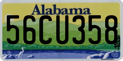 AL license plate 56CU358