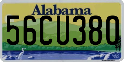 AL license plate 56CU380