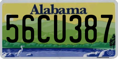 AL license plate 56CU387