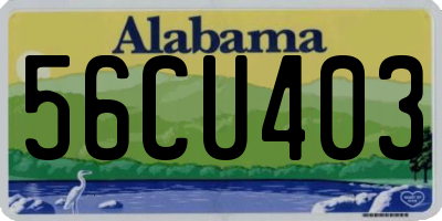 AL license plate 56CU403