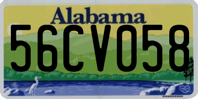 AL license plate 56CV058