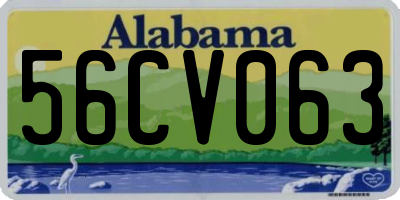 AL license plate 56CV063