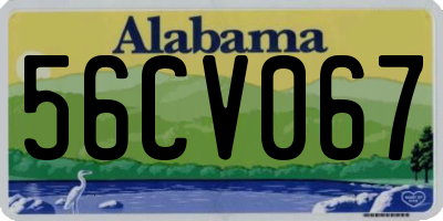 AL license plate 56CV067