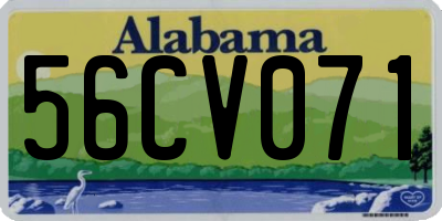 AL license plate 56CV071