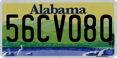 AL license plate 56CV080