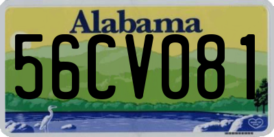 AL license plate 56CV081