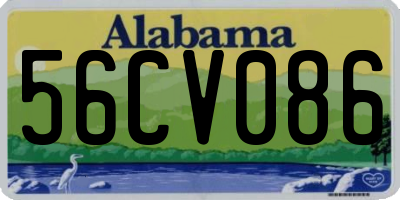 AL license plate 56CV086