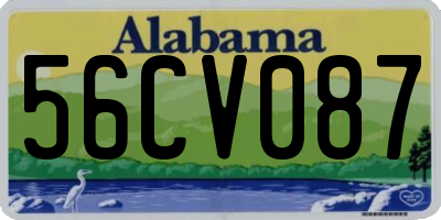AL license plate 56CV087