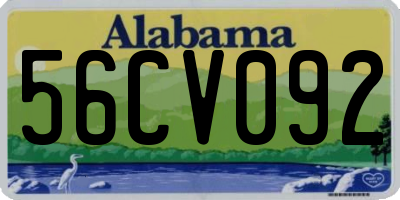 AL license plate 56CV092