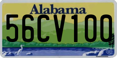 AL license plate 56CV100