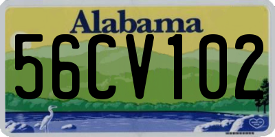 AL license plate 56CV102