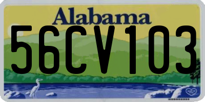AL license plate 56CV103