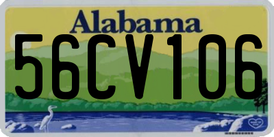 AL license plate 56CV106