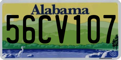 AL license plate 56CV107