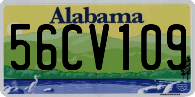AL license plate 56CV109