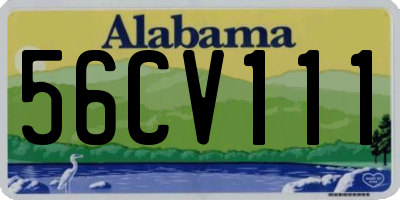 AL license plate 56CV111