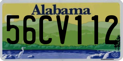 AL license plate 56CV112